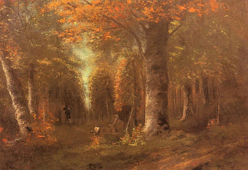 Courbet, Gustave Forest in Autumn China oil painting art